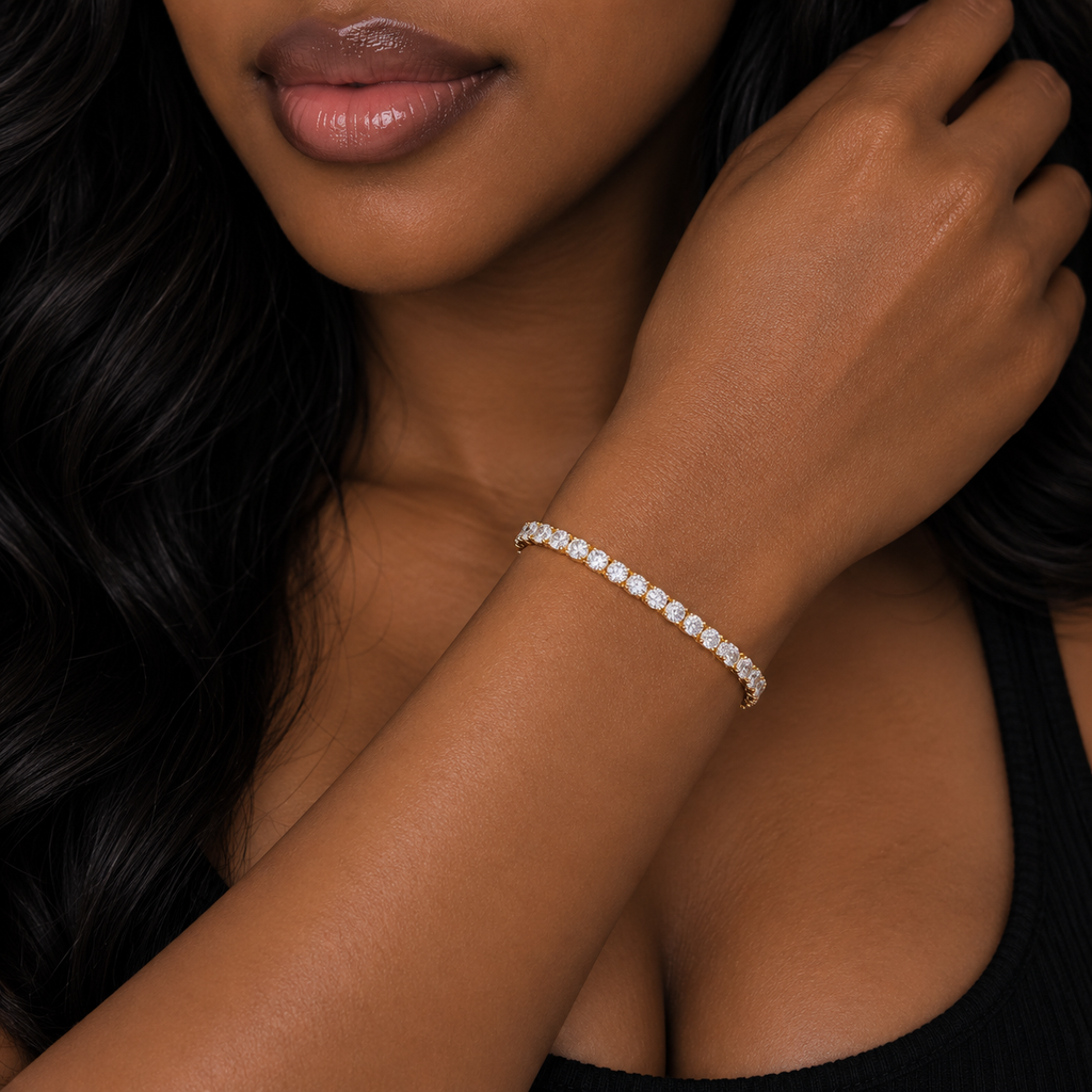 3mm Tennis Bracelet - Gold