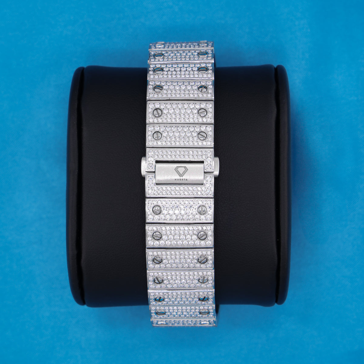 14.1 ct Moissanite Skeleton Watch - Premium 316L Stainless