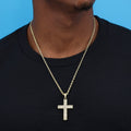 Pave Diamond Cross Pendant - Gold