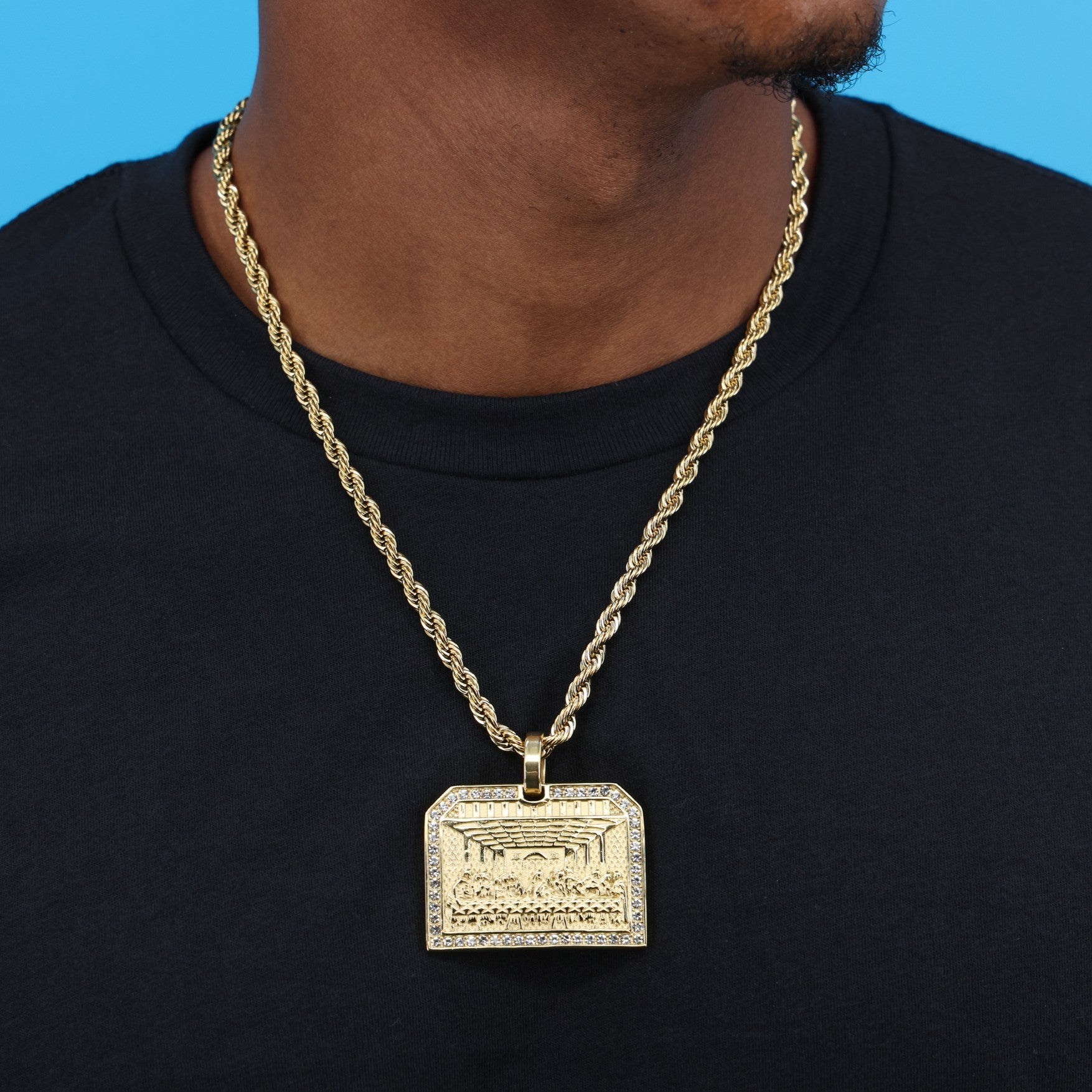 Big Last Supper Pendant - Gold