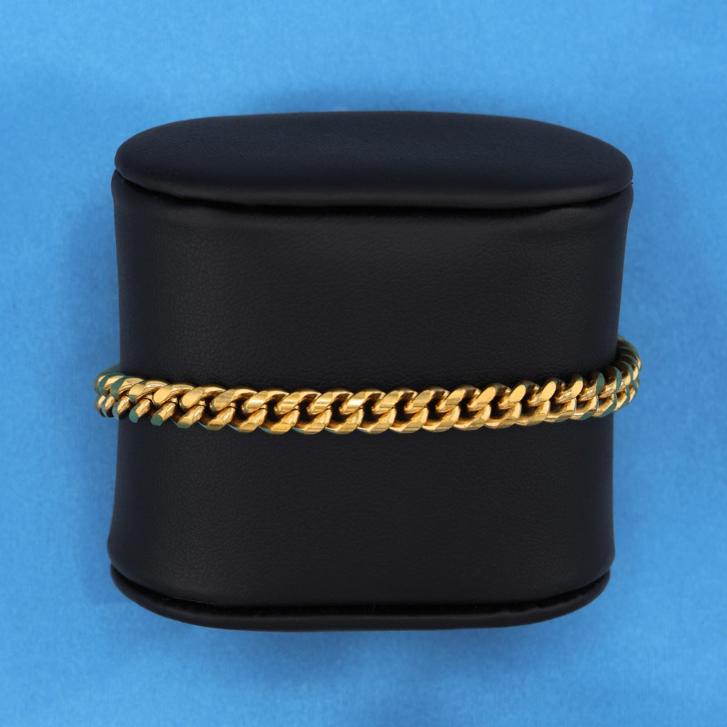 6mm Miami Cuban Bracelet - Gold