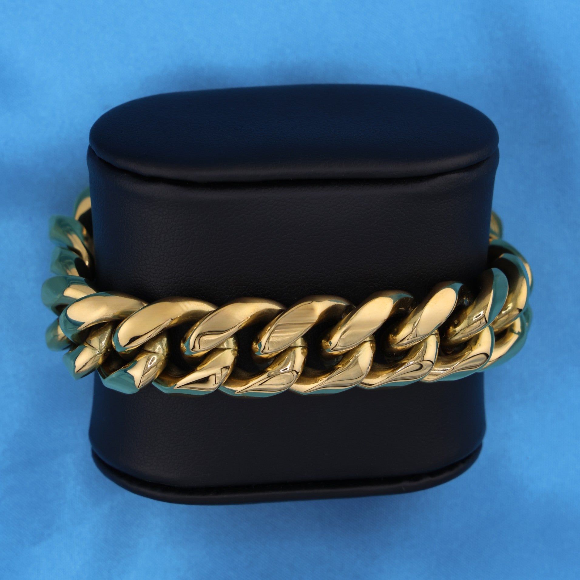 18mm Miami Cuban Bracelet - Gold