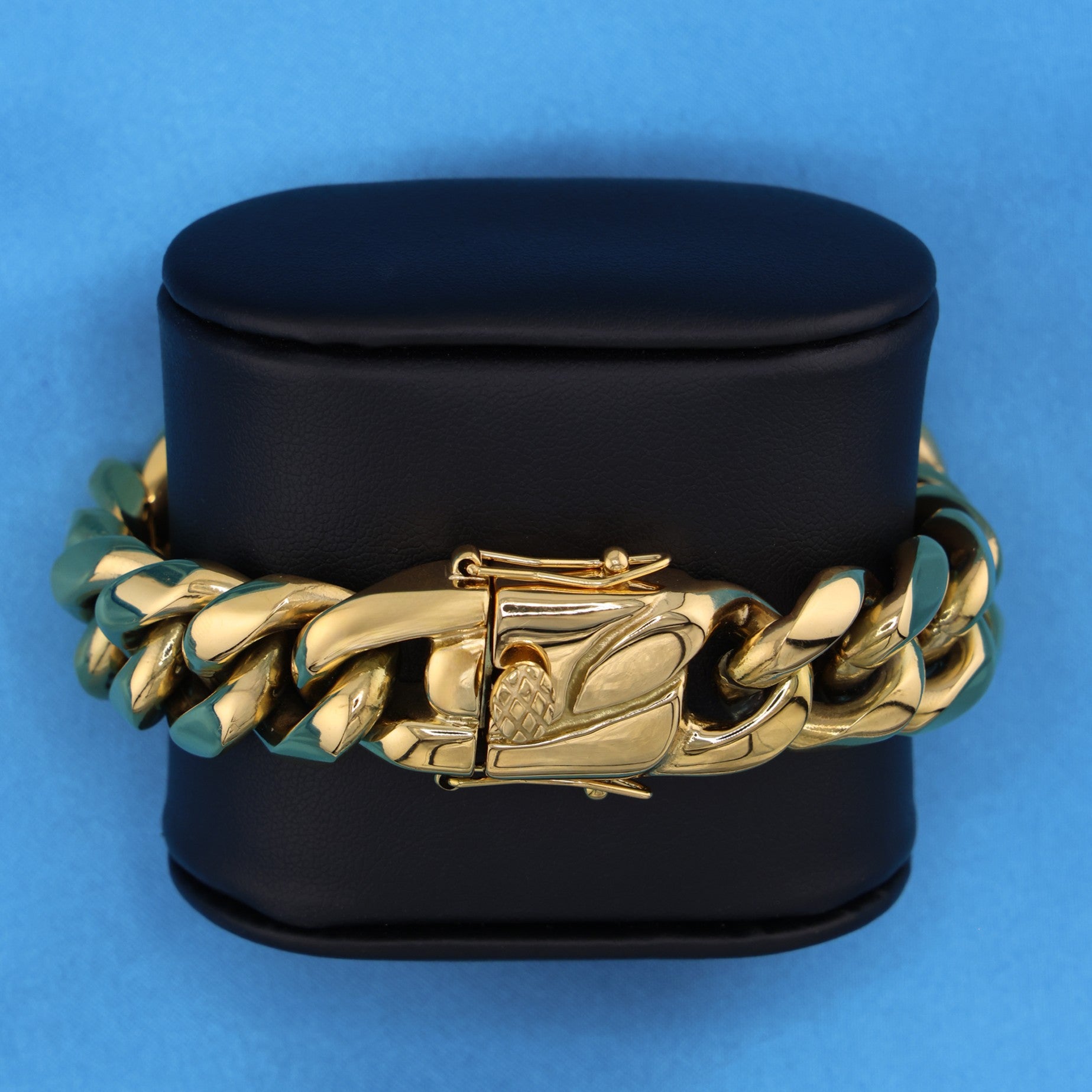 18mm Miami Cuban Bracelet - Gold