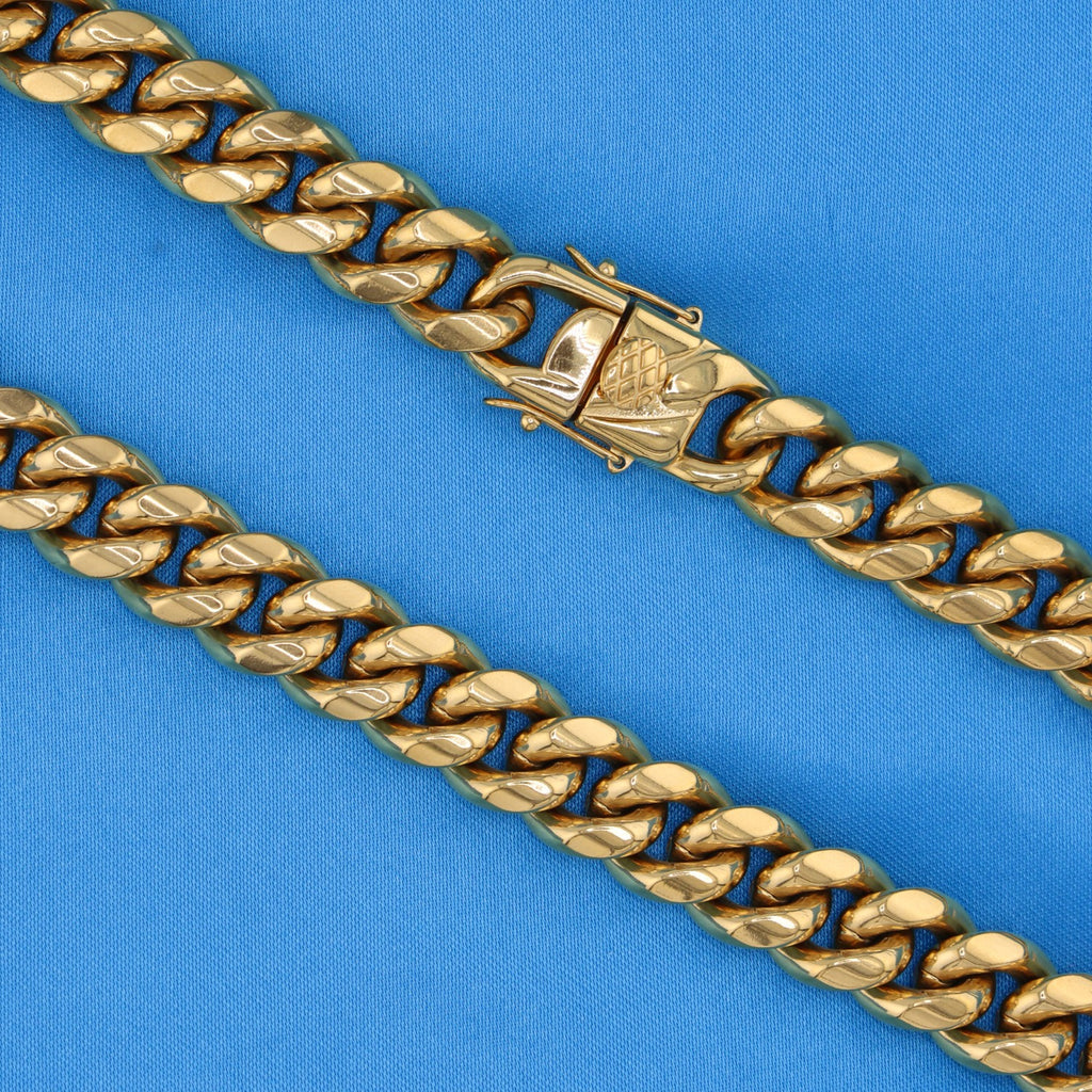 12mm Miami Cuban Chain - Gold