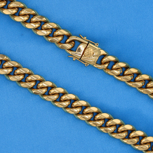 12mm Miami Cuban Chain - Gold