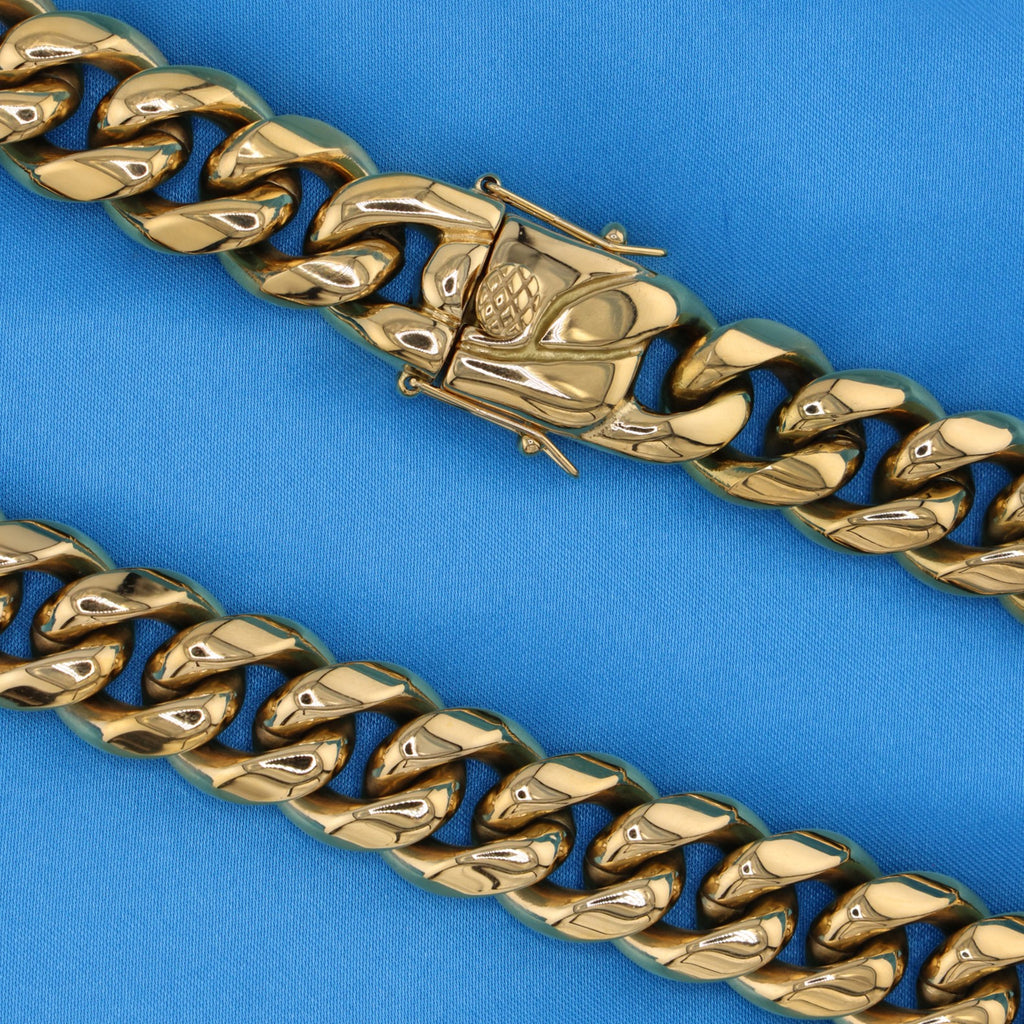 18mm Miami Cuban Chain - Gold