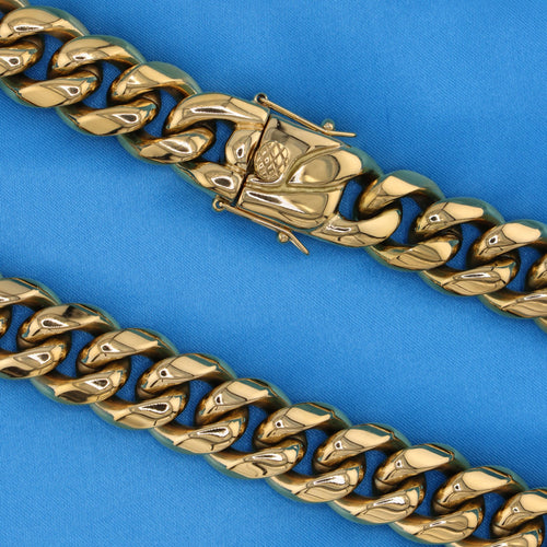 18mm Miami Cuban Chain - Gold