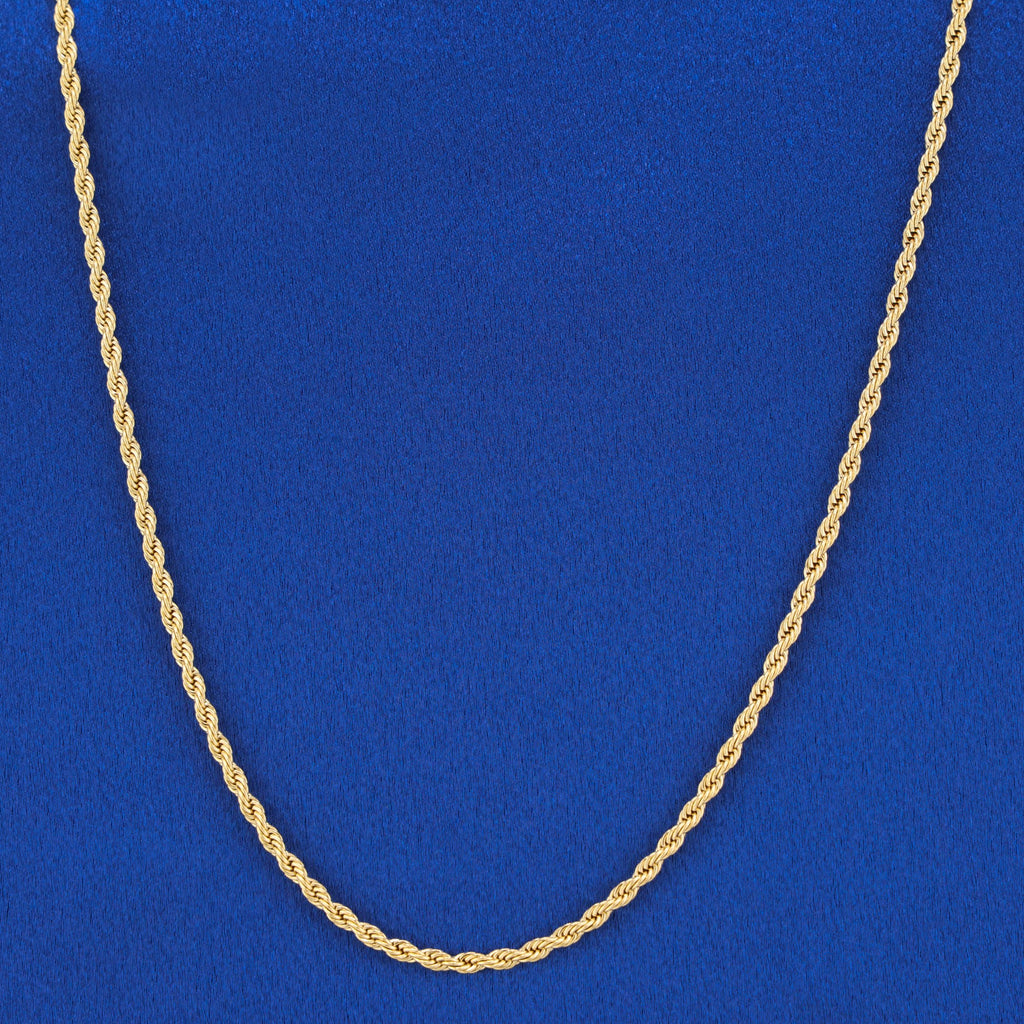 3mm Rope Necklace - Gold