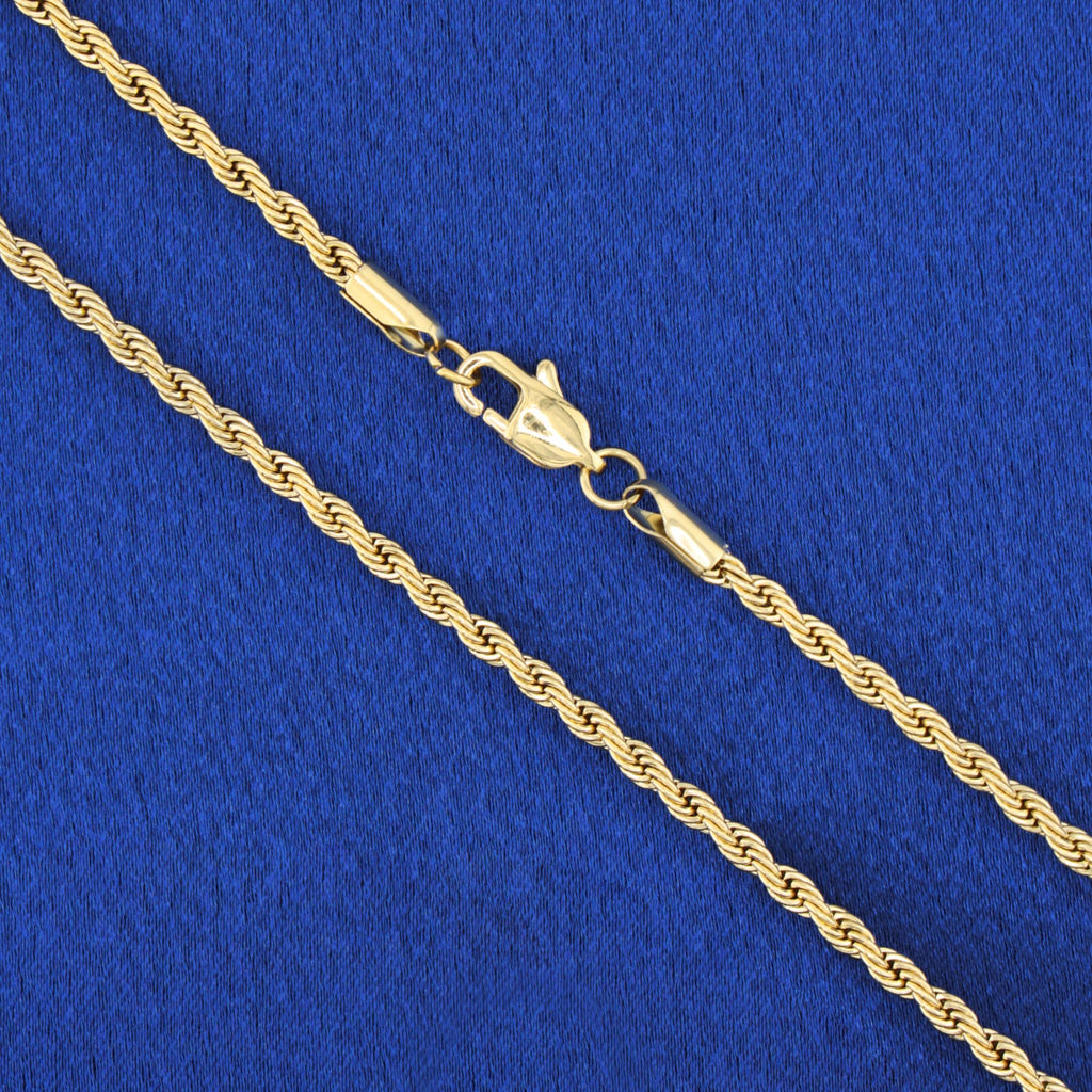 3mm Rope Chain - Gold