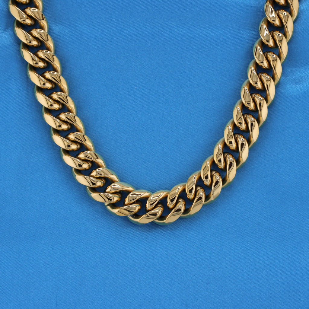 18mm Miami Cuban Chain - Gold