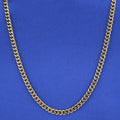 7mm Cuban Curb Chain - Gold