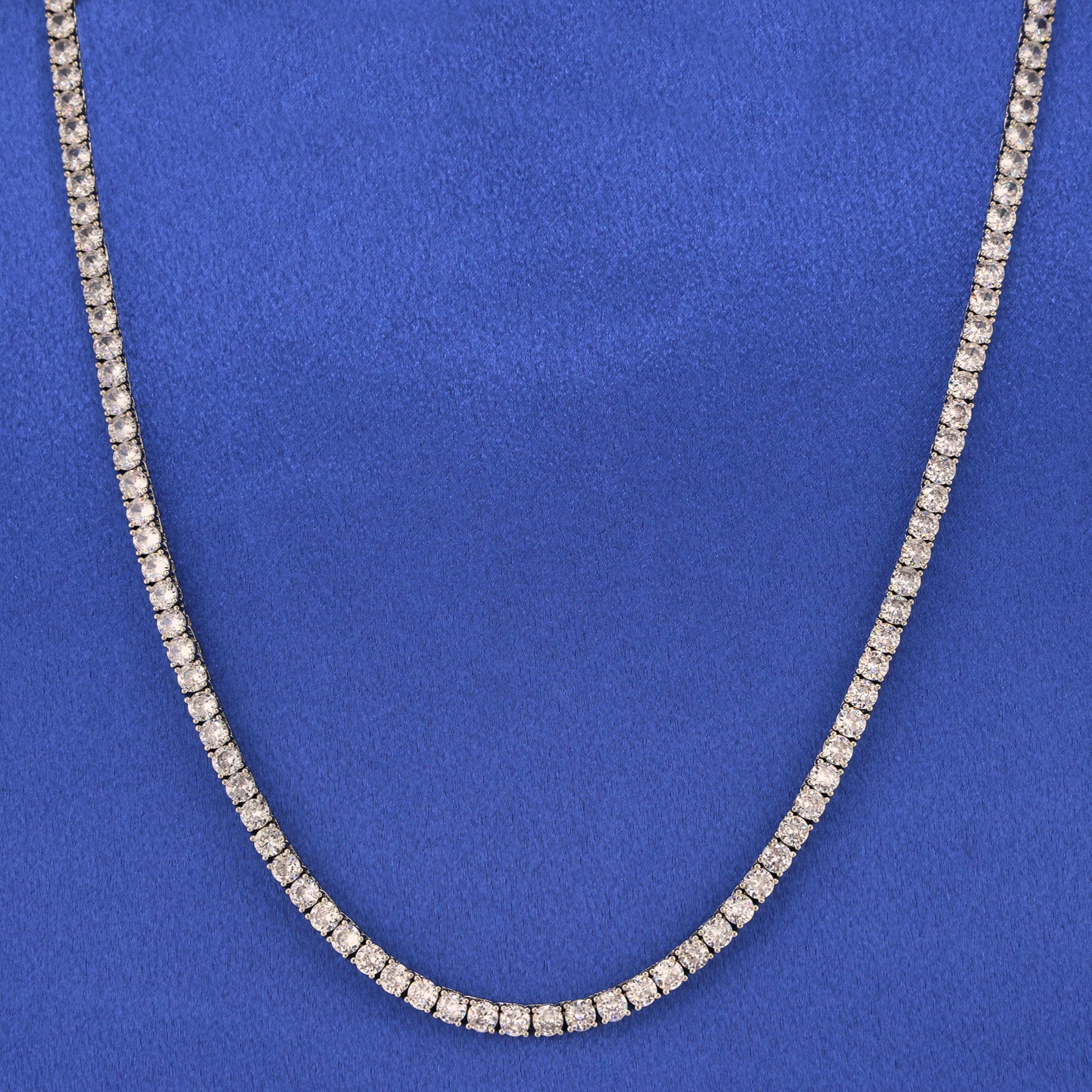 5mm Tennis Necklace - White Gold