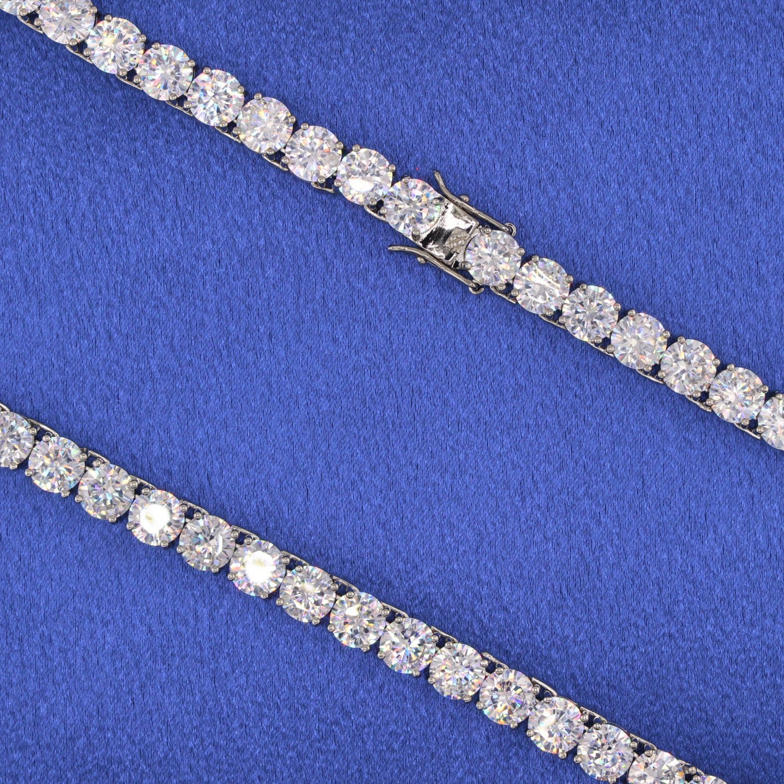 8mm Tennis Chain - White Gold