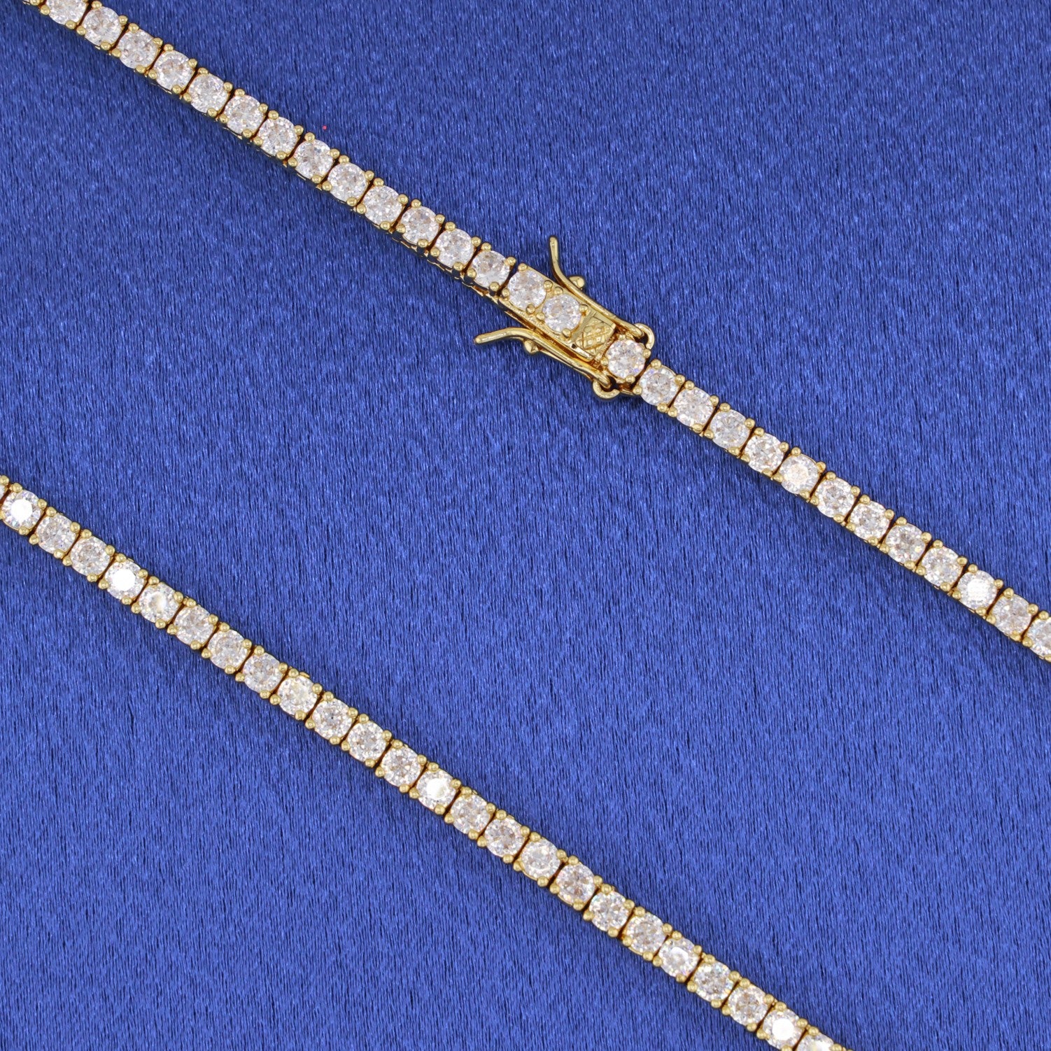 3mm Tennis Necklace - Gold