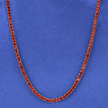 4mm Red Tennis Chain - White Gold