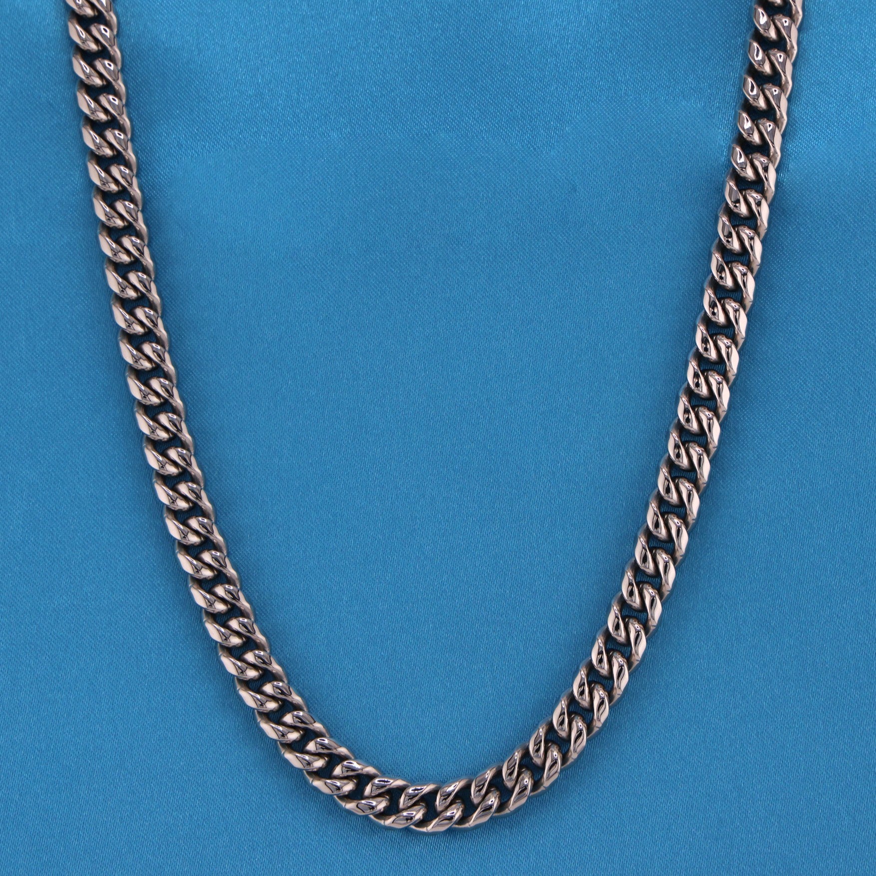 8mm Miami Cuban Chain (Iced Out Clasp) - Premium 316L Stainless