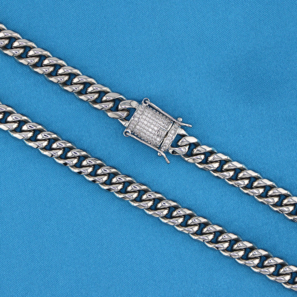 8mm Miami Cuban Chain (Iced Out Clasp) - Premium 316L Stainless