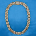 19mm Diamond Prong Link Cuban Necklace - Gold