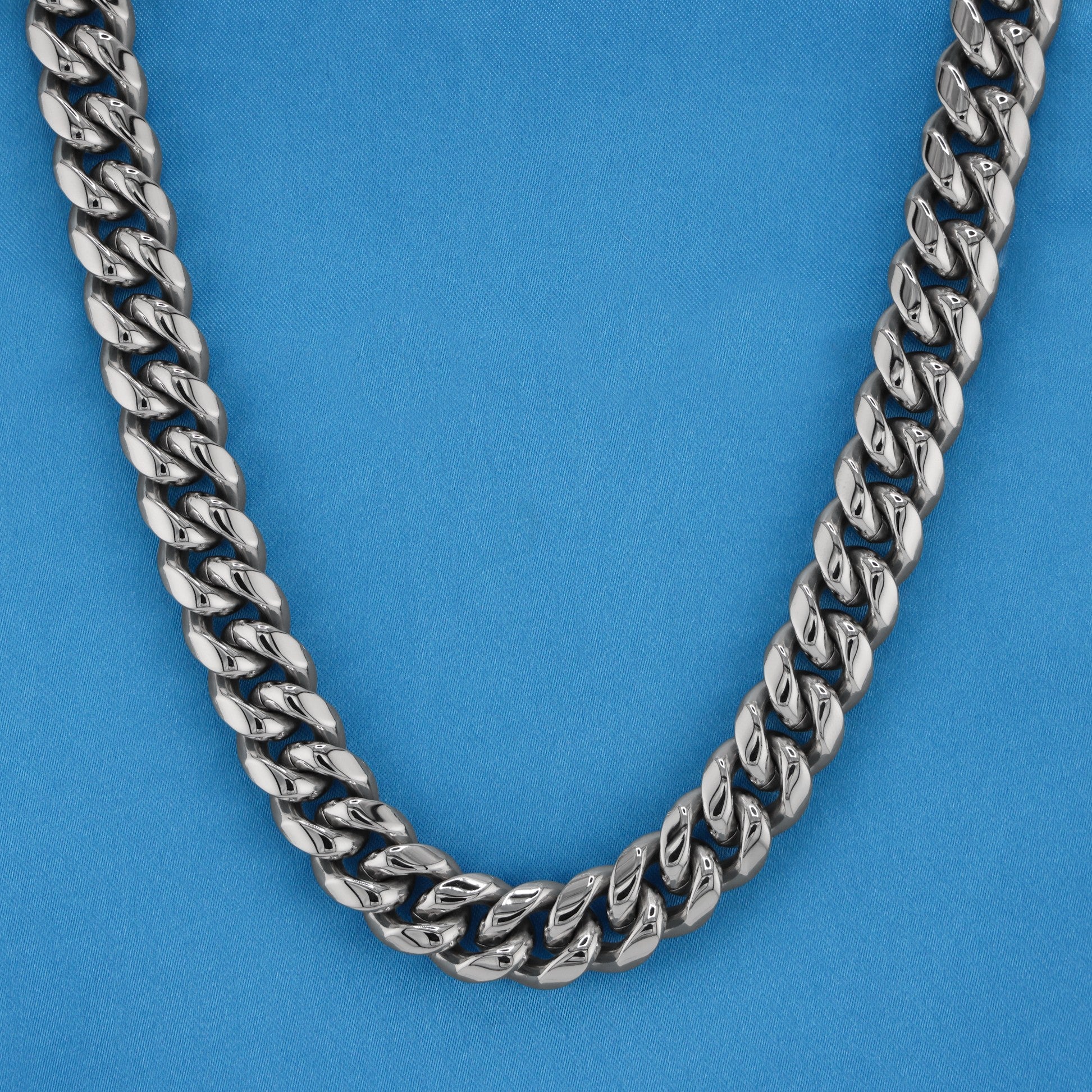 14mm Miami Cuban with the Iced Out Clasp Chain - Premium 316L Stainless