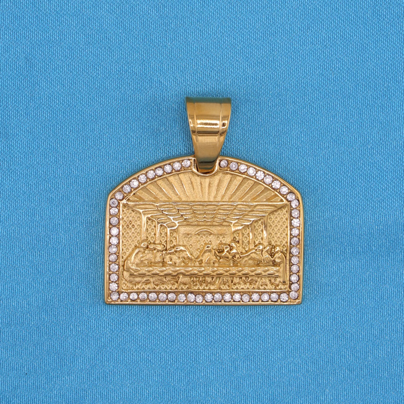 Small Last Supper Pendant - Gold