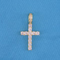 Small Diamond Cross Pendant - Gold