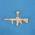 AR-15 Gun Pendant - Gold