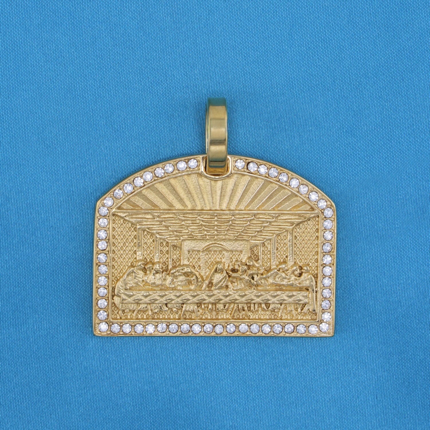 Iced Last Supper Pendant - Gold