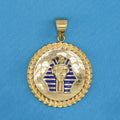 Big Egyptian Pharaoh Medallion Pendant - Gold