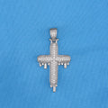 Drip Cross Pendant - White Gold