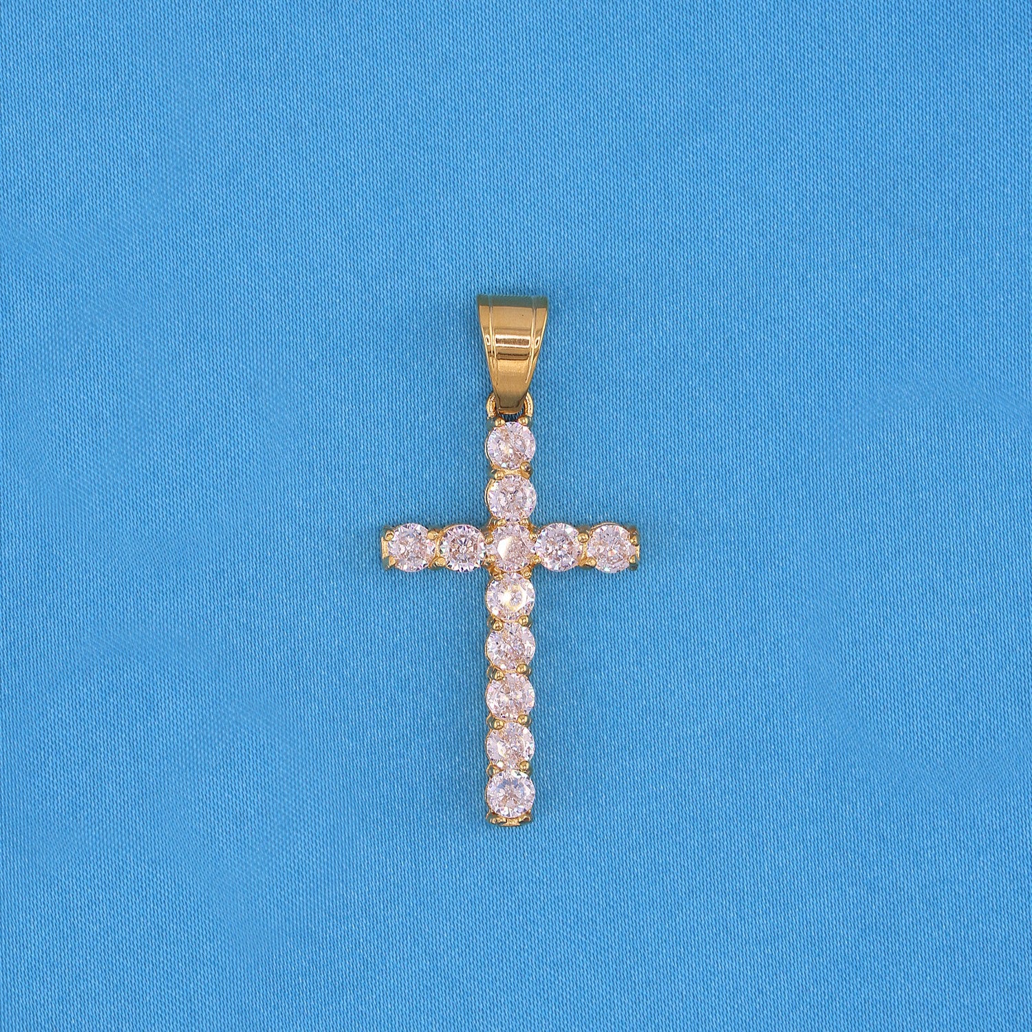 Diamond Cross Pendant - Gold