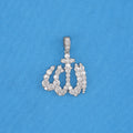 Iced Out Allah Pendant - White Gold