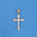 Iced Celtic Cross Pendant - Gold