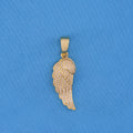 Iced Out Angel Wing Pendant - Gold