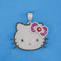 Icy Kitty Pendant - White Gold