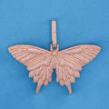 Large Butterfly Pink Diamond Pendant  - Rose Gold