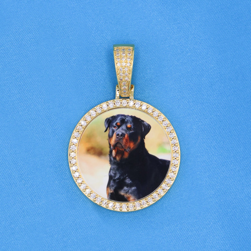 Custom Photo Pendant - Gold