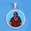 Custom XL Photo Pendant - White Gold