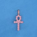 Pink Ankh Cross Pendant - Rose Gold