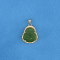 Green Buddha Necklace - Gold