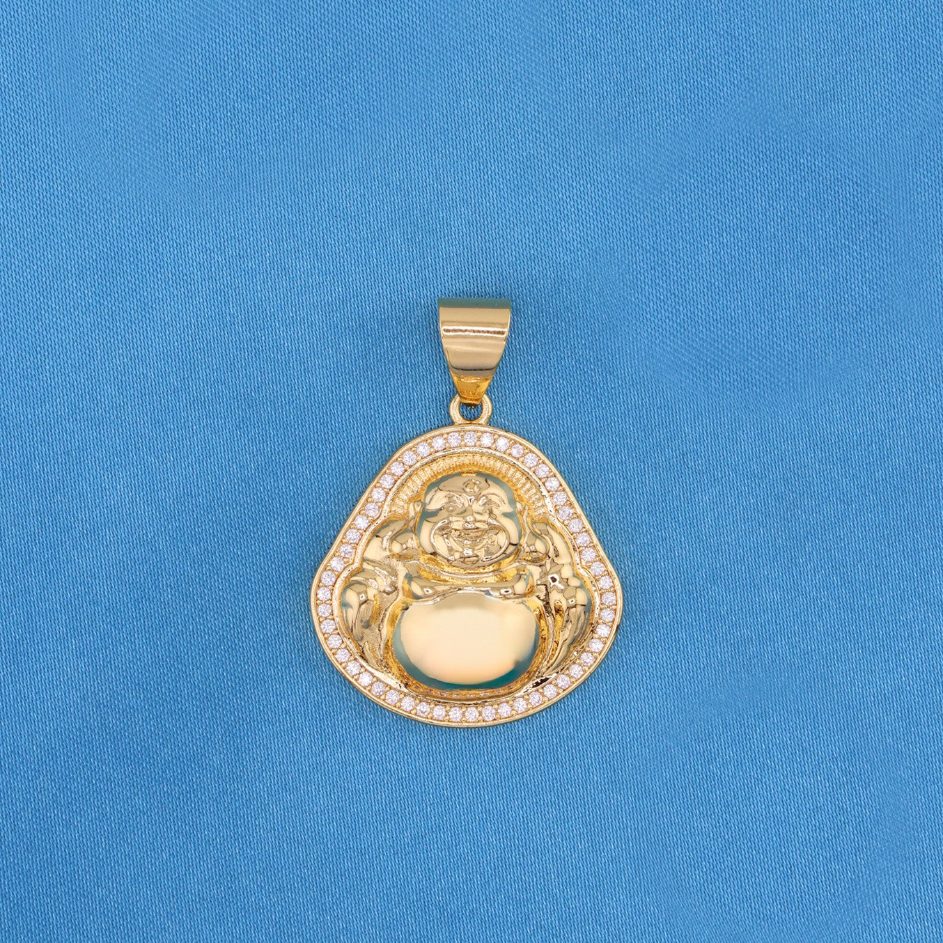 Icy Buddha Necklace - Gold