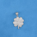 Icy Four Leaf Clover - White Gold