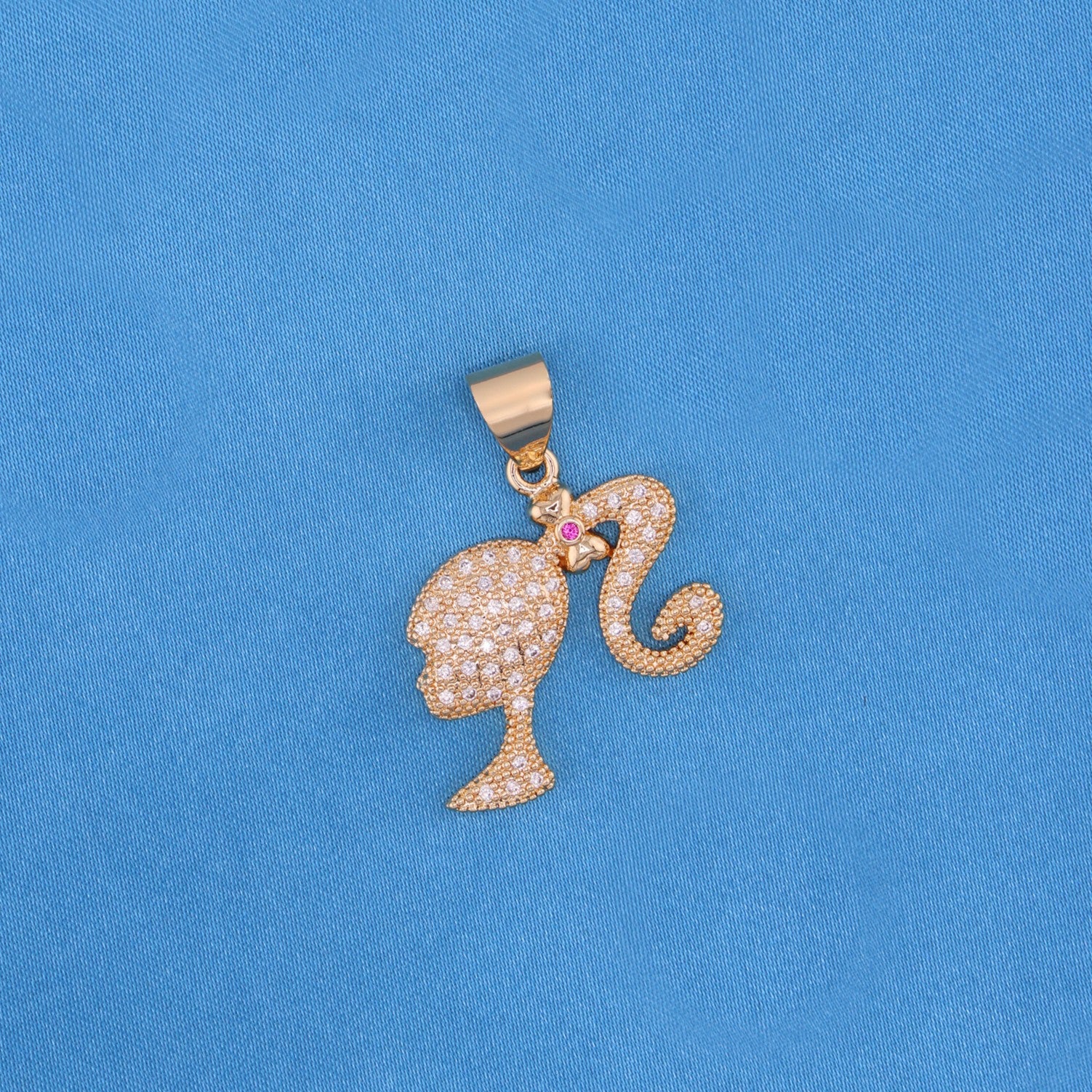 Iced Girl Necklace - Gold