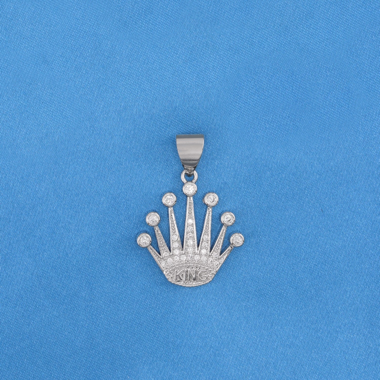 King Crown Necklace - White Gold