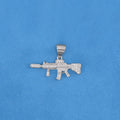 AR - 15 Gun Necklace - White Gold