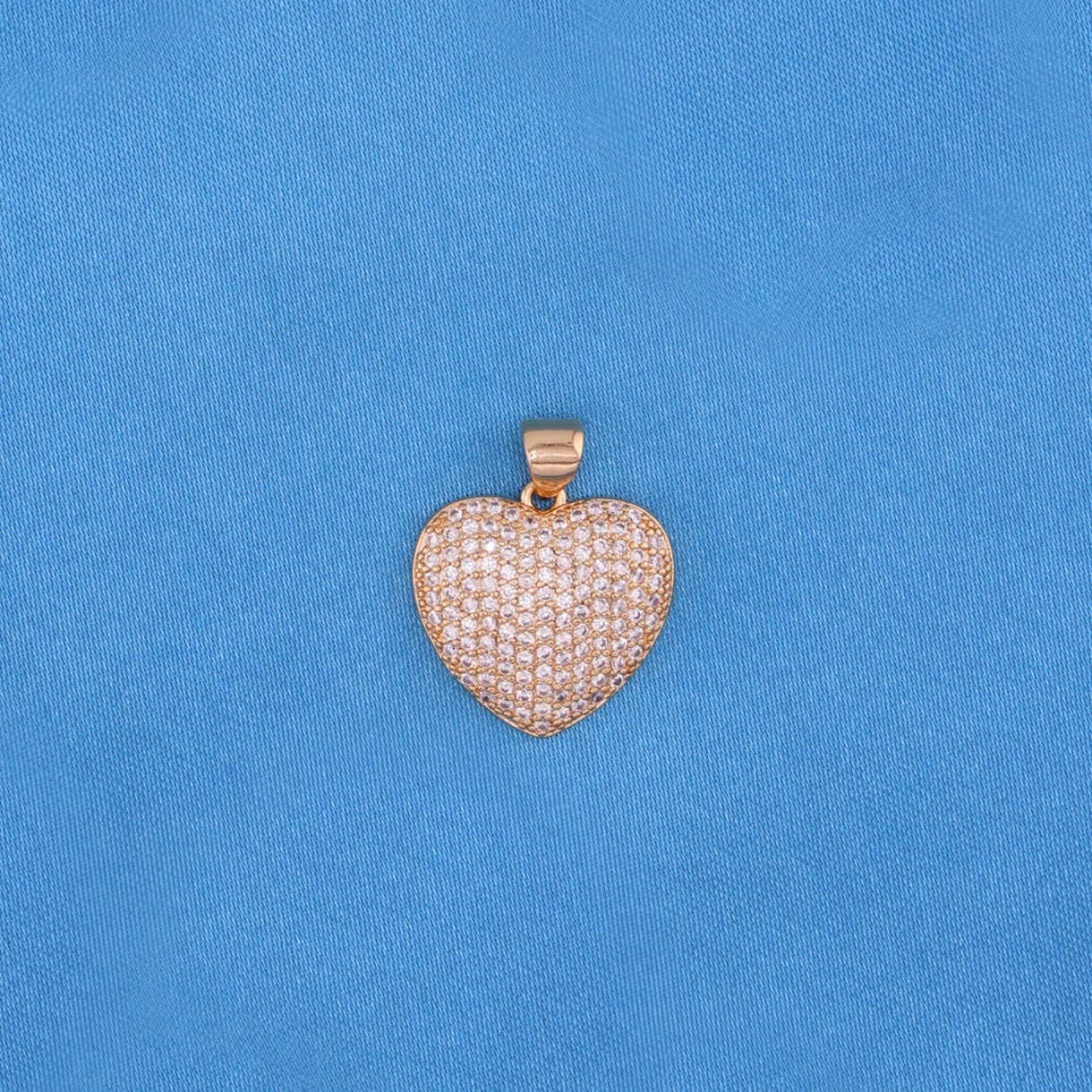 Icy Heart Necklace - Gold