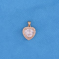 Iced Out Heart Necklace - Gold