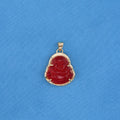 Red Buddha Necklace - Gold