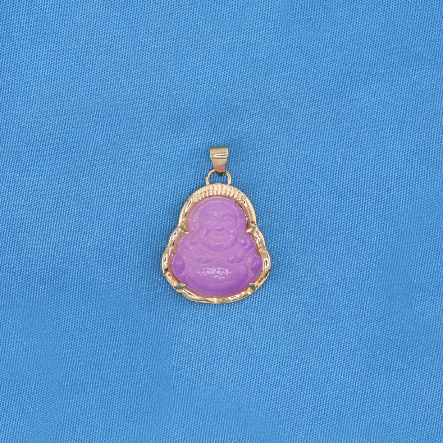 Lavender Buddha Necklace - Gold