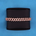 8mm Iced Out Cuban Bracelet - Rose Gold