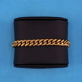8mm Miami Cuban Bracelet (Iced Out Clasp) - Gold